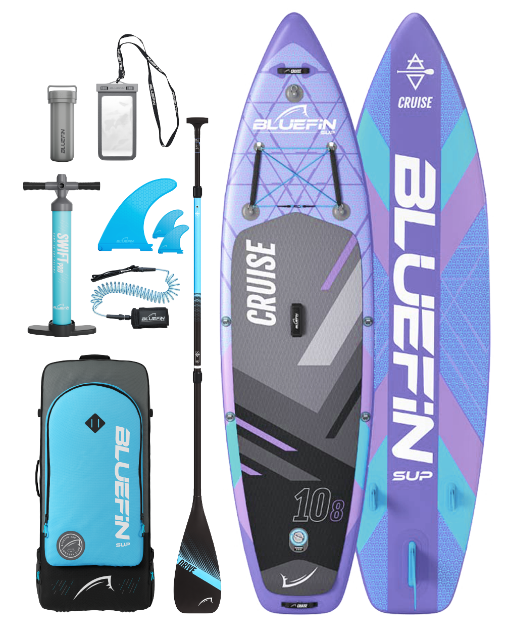 Cruise 10'8 Paddle Purple Inflatable Paddleboard (2024 Edition)