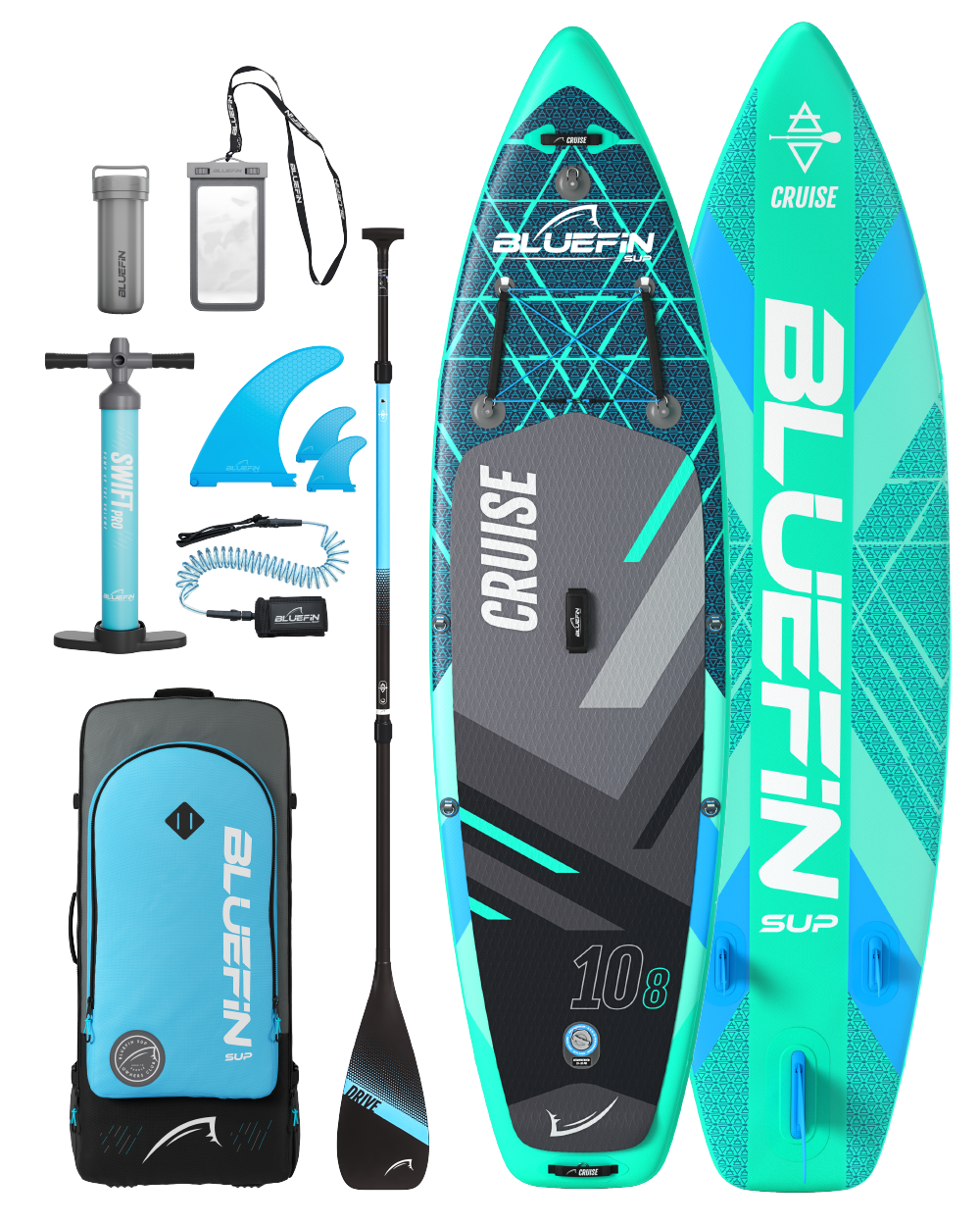 <tc>Cruise</tc> 10'8 <tc>Gecko Blue</tc> Tabla de paddle surf inflable (edición 2024)